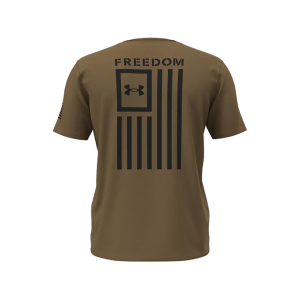 Under Armour Men's Freedom Flag T Shirt Coyote/Black Large - Under Armour