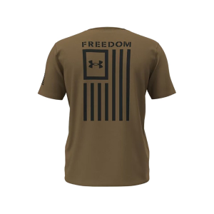 Under Armour Men's Freedom Flag T Shirt Coyote/Black Medium - Under Armour