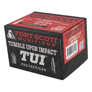 Fort Scott Munition SCP TUI 22 Caliber (224 Diameter) Bullets 55 Grain Solid Box of 50 - Fort Scott Munitions