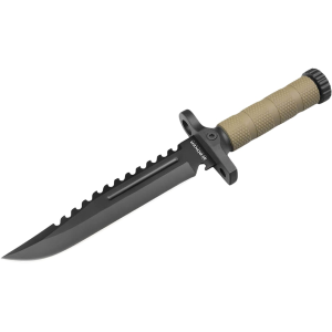 Boker Knives M-Spec Survival Fixed Blade Knife 7.87" Drop Point 7Cr17MoV Black Blade Fiberglass Reinforced Nylon (FRN) Handle OD Green - Boker Knives