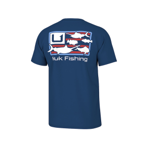 Huk Men's Trophy Flag Short Sleeve Crew Neck T Shirt Set Sail 2XL - Huk