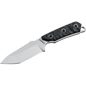 Boker Knives Survival Neckup Fixed Blade Knife 2.8" Tanto Point 440A Satin Blade G-10 Handle Black - Boker Knives