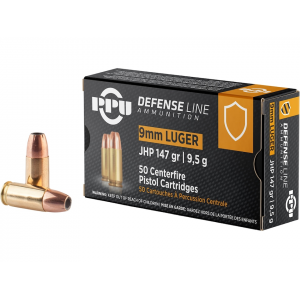  Defense 9mm Luger 147 Grain Jacketed Hollow Point Box Of 50 Ammo