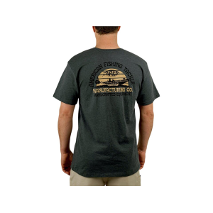 AFTCO Men's Skipping T Shirt Charcoal Heather Medium - Aftco