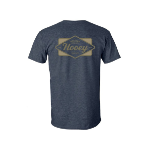 HOOEY Men's Diamond Script 2.0 Short Sleeve T Shirt Heather Navy 3XL