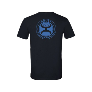 HOOEY Men's Outline Circle Short Sleeve T Shirt Black Large