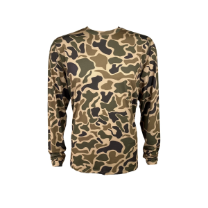 MIDWAYUSA Men's Ambush Long Sleeve Crew Neck T Shirt Old School Camo Large