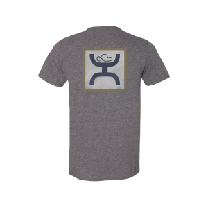 HOOEY Men's Square Short Sleeve T Shirt Graphite Heather Medium