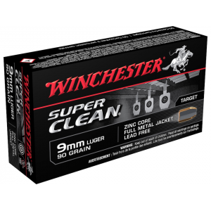 chester Super Clean NT 9mm Luger 95 Grain Winchester Super Clean Full Metal Jacket Lead Free Box Of 50 Ammo