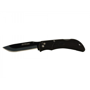 Outdoor Edge Onyx Pocket Knife 3.5" Drop Point 420J2 Black Blade Grivory Handle Black - Outdoor Edge