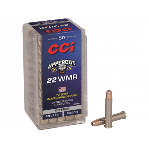 CCI Uppercut Defense 22 Winchester Magnum Rimfire (WMR) Ammo 40 Grain Jacketed Hollow Point Box of 50