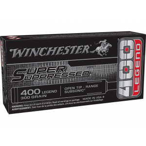 Winchester Super Suppressed 400 Legend Ammo 300 Grain Jacketed Hollow Point Box of 20 - Winchester