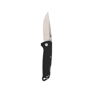 SOG Adventurer LB Pocket Knife 3" Drop Point 5Cr15MoV Satin Blade Glass Filled Nylon Handle Black - Sog