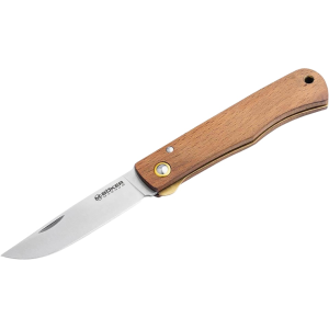 Boker Knives Rusticus Pocket Knife 3.31" Drop Point 420 Satin Blade Wood Handle Brown - Boker Knives