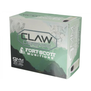 t Scott Munitions Claw Defense 9mm Luger 115 Grain Solid Flat Nose Lead Free Box Of 20 Ammo