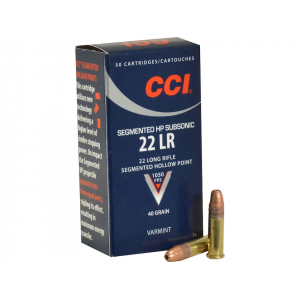  Segmented HP Subsonic 22LR 40 Grain Fragmenting Hollow Point Box Of 50 Ammo