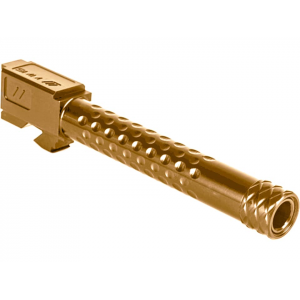 ZEV Technologies Optimized Match Barrel for Glock 17 Gen 5 9mm Luger 4.97" Dimpled 1/2"-28 Thread Stainless Steel Bronze PVD - Zev Technologies