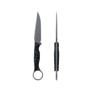 Toor Knives Serpent S Fixed Blade Knife 3.75" Drop Point CPM-M4 Phantom Gray Blade G-10 Handle Black - Toor Knives