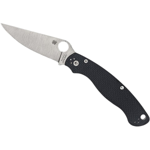Spyderco Military 2 Sprint Run Pocket Knife 4" Drop Point CPM-S90V Satin Blade Carbon Fiber Handle Black - Spyderco