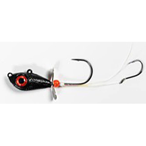 Mustad Addicted Walleye Death Spinner 1/4 oz Walleye Spinner Rig #3/0 Black 1PK - Mustad