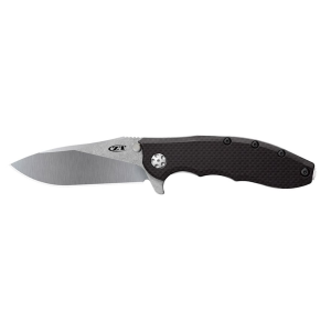 Zero Tolerance Hinderer Slicer ZT0562CF Pocket Knife 3.5" Drop Point CTS-204P Stonewashed Blade Carbon Fiber/Titanium Handle Black/Gray - Zero Tolerance