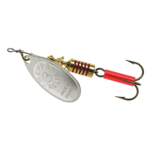 Mepps Aglia Plain Inline Spinner Silver 1/4 oz - Mepps