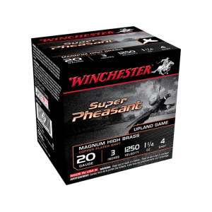 chester Super Pheasant 20 Gauge 3 #4 Copper Plated Lead Shot 1-1/4 Oz Case Of 250 (10 Boxes Of 25) Ammo
