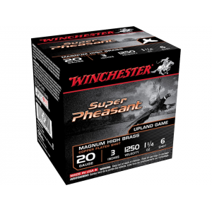 chester Super Pheasant 20 Gauge 3 #6 Copper Plated Lead Shot 1-1/4 Oz Case Of 250 (10 Boxes Of 25) Ammo
