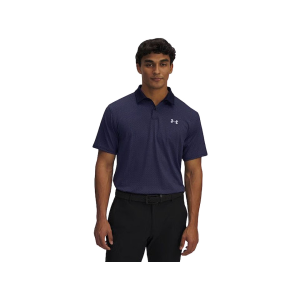 UNDER ARMOUR Men's Printed Polo Midnight Navy/Halo Gray XL