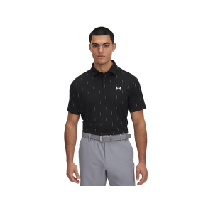 UNDER ARMOUR Men's Printed Polo Black/Summit White Medium