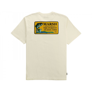 MARSH WEAR Men's Clutch Long Sleeve Crew Neck T Shirt Vintage White 2XL