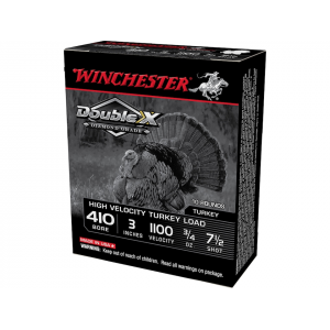 Winchester Double X Diamond Grade Turkey 410 Ammo 3" #7-1/2 Copper Plated Lead Shot 3/4 oz Box of 10