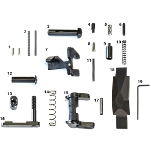 GEISSELE Ultra Duty AR-15 Lower Receiver Parts Kit Aluminum Black