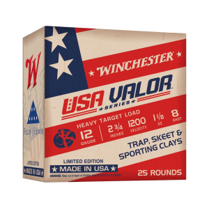 chester USA Valor Target 12 Gauge 2-3/4 #8 Lead Shot 1-1/8 Oz Case Of 250 (10 Boxes Of 25) Ammo