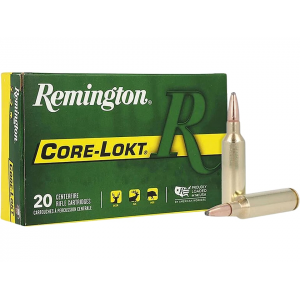 REMINGTON Core-lokt 270 Winchester Short Magnum (wsm) Ammo 130 Grain Jacketed Soft Point Box Of 20