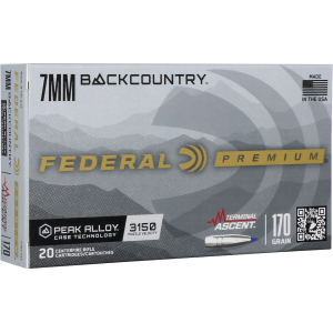 FEDERAL Premium Terminal Ascent 7mm Backcountry Ammo 170 Grain Polymer Tip Box Of 20