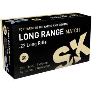 Long Range Match 22LR 40 Grain Round Nose Box Of 500 (10 Boxes Of 50) Ammo