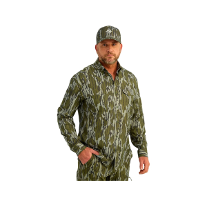 NOMAD Men's Ambush Long Sleeve Shirt Mossy Oak Bottomland Large