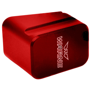Warne Extended Magazine Base Pad for Glock 17, 22 9mm +5, 40 S&W +4 Aluminum Red - Warne
