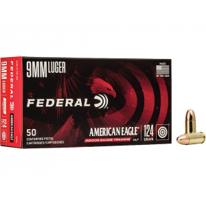 eral American Eagle 9mm Luger 124 Grain Total Metal Jacket Case Of 1000 (20 Boxes Of 50) Ammo