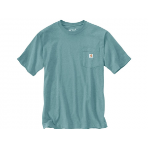 CARHARTT Men's K87 Loose Fit Heavyweight Pocket T Shirt Summer Blue Heather 4XL