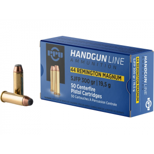 PPU 44 Remington Magnum Ammo 300 Grain Semi-jacketed Soft Point Box Of 50
