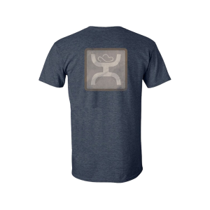 HOOEY Men's Square Short Sleeve T Shirt Heather Navy 2XL