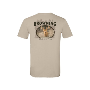 BROWNING Men's  Whitetail Short Sleeve T Shirt Sand XL