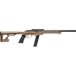 SAVAGE Arms 64 Precision Semi Automatic Rifle 22 Long Rifle 16.5" Black Threaded Barrel Black Frame Flat Dark Earth Field Stock 20+1 Round