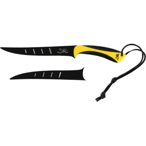 Browning White Water Fillet Knife 7.25" 420 J2 Stainless Steel Blade Injection Molded Polymer Handle Yellow - Browning