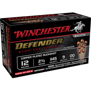 Winchester Defender 12 Gauge Ammo 2-3/4 #00 Buckshot 9 Pellets Case Of 100 (10 Boxes Of 10) chester Defender 12 Gauge 2-3/4 #00 Buckshot 9 Pellets Case Of 100 (10 Boxes Of 10) Ammo