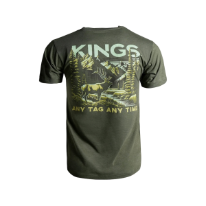 KING'S CAMO Men's Timber T Shirt Heather Military Green XL