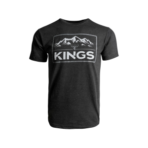 KING'S CAMO Men's Peak T Shirt Heather Graphite 2XL