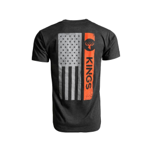 KING'S CAMO Men's Freedom T Shirt Heather Graphite Large